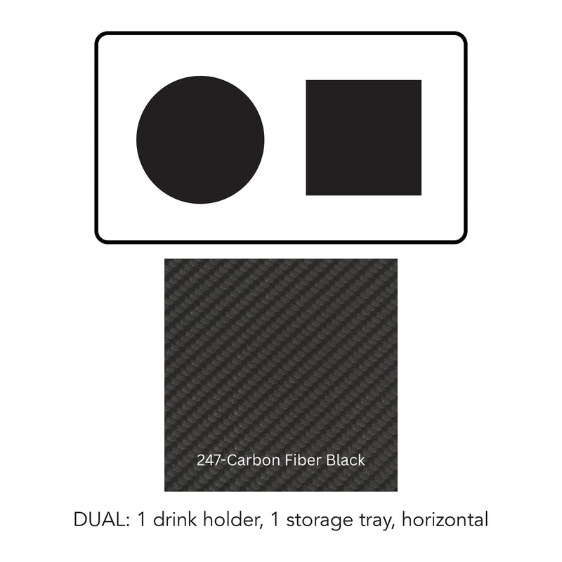 Load image into Gallery viewer, Composite#1 drink holder 1 storage tray horizontal__247-Carbon Fiber Black
