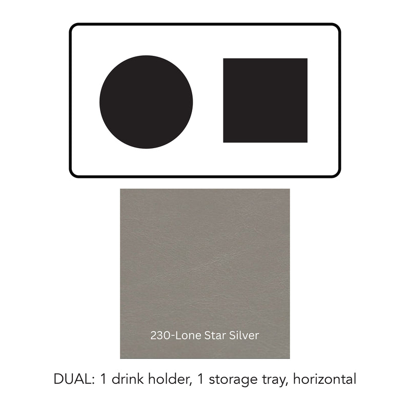 Load image into Gallery viewer, Composite#1 drink holder 1 storage tray horizontal__230-Lone Star Silver
