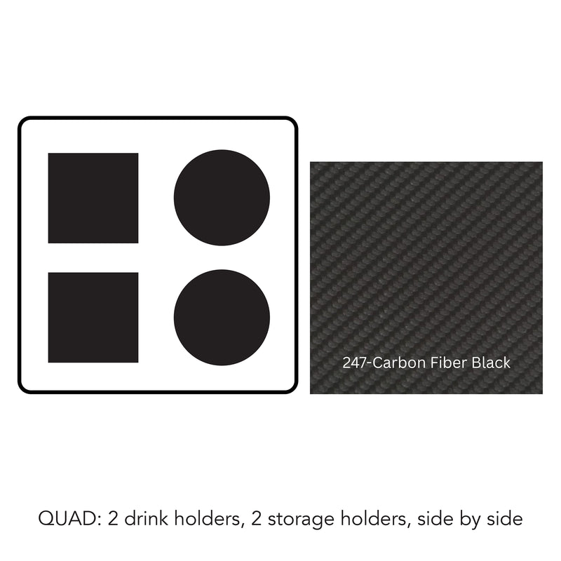 Load image into Gallery viewer, Composite#2 drink holders 2 storage trays - side by side__247-Carbon Fiber Black

