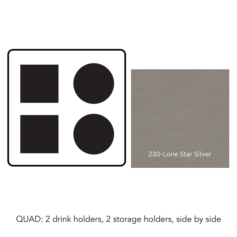 Load image into Gallery viewer, Composite#2 drink holders 2 storage trays - side by side__230-Lone Star Silver

