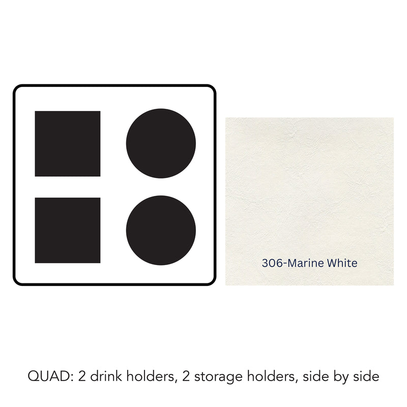 Load image into Gallery viewer, Composite#2 drink holders 2 storage trays - side by side__306-Marine White

