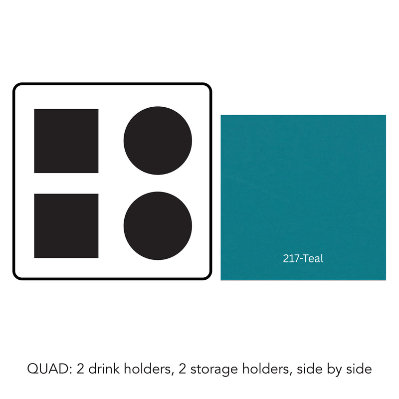 Load image into Gallery viewer, Composite#2 drink holders 2 storage trays - side by side__217-Teal
