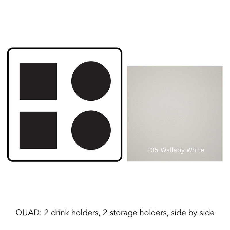 Load image into Gallery viewer, Composite#2 drink holders 2 storage trays - side by side__235-Wallaby White
